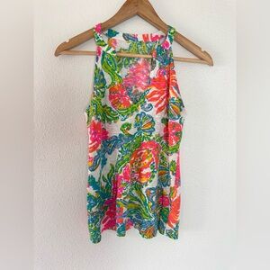 Lilly Pulitzer Arya Tank Top High V Neck XS